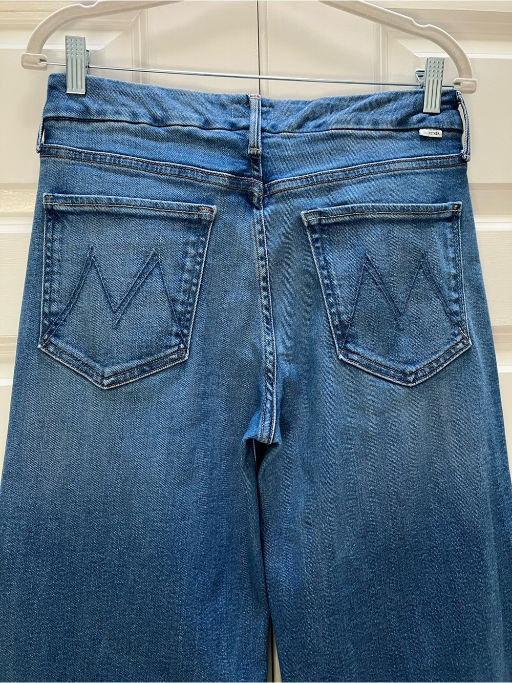 Mother The Roller Fray Wide Leg Denim Jeans Work Hard Play Hard size 29 - Picture 7 of 14